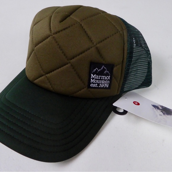 Marmot Quilted Winter Trucker Hat Mesh Cap NWT - Picture 2 of 7